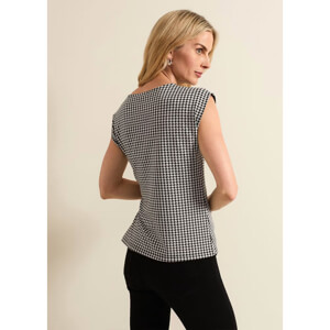 Phase Eight Halsey Houndstooth Jacquard Top